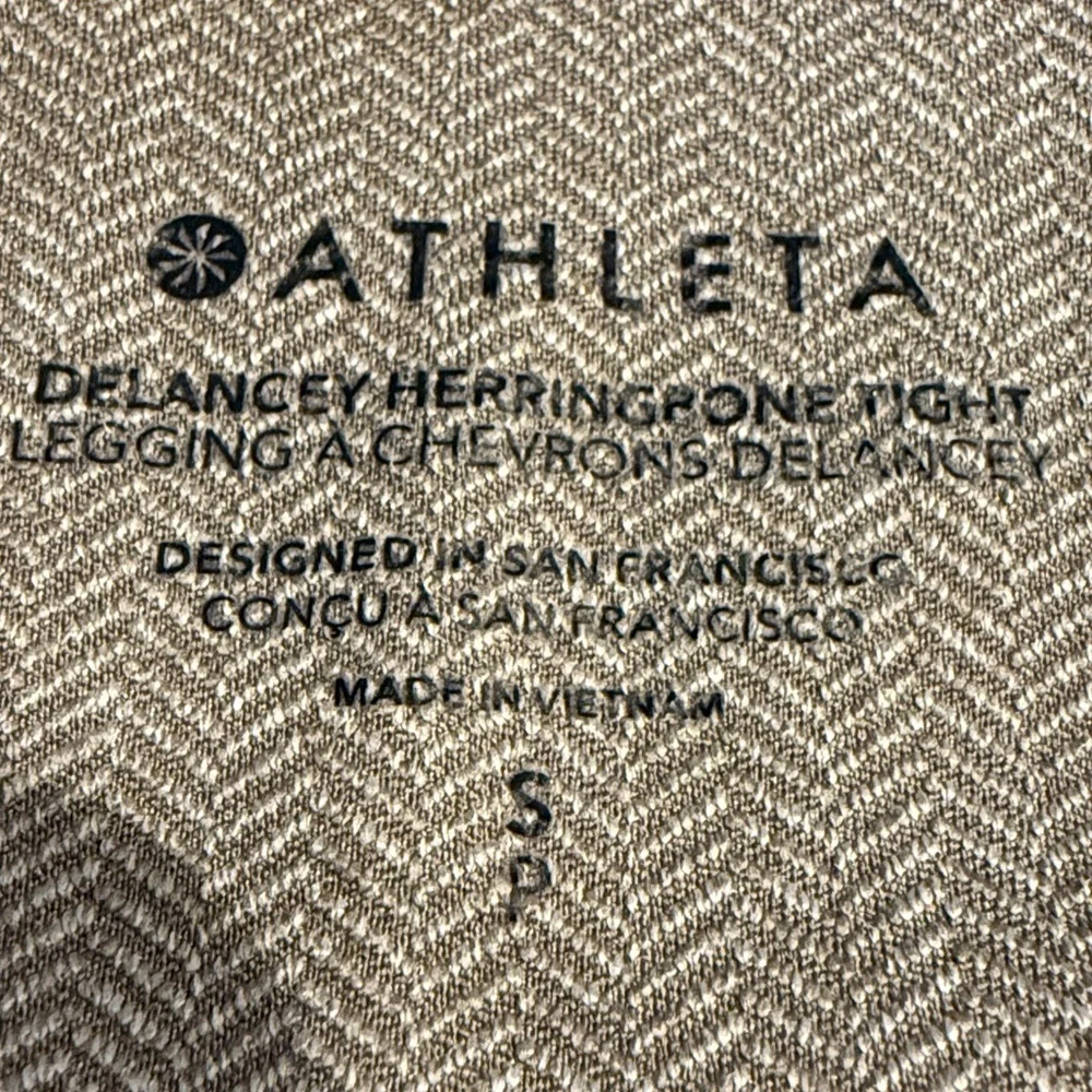 Athleta Delancey Herringbone Tights Light Asphalt Size Small